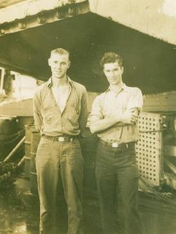 Fred and brother Dave at Ulithi, 1944