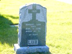 Robert Lux. Died Aug 8 1896